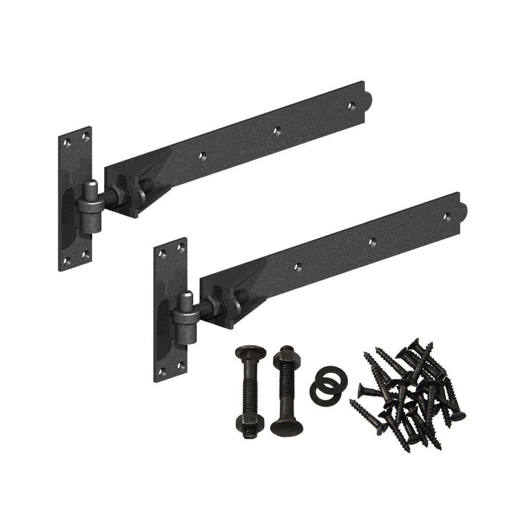 Gatemate Black Adjustable Hook & Band Hinge 14" / 355Mm - Epoxy