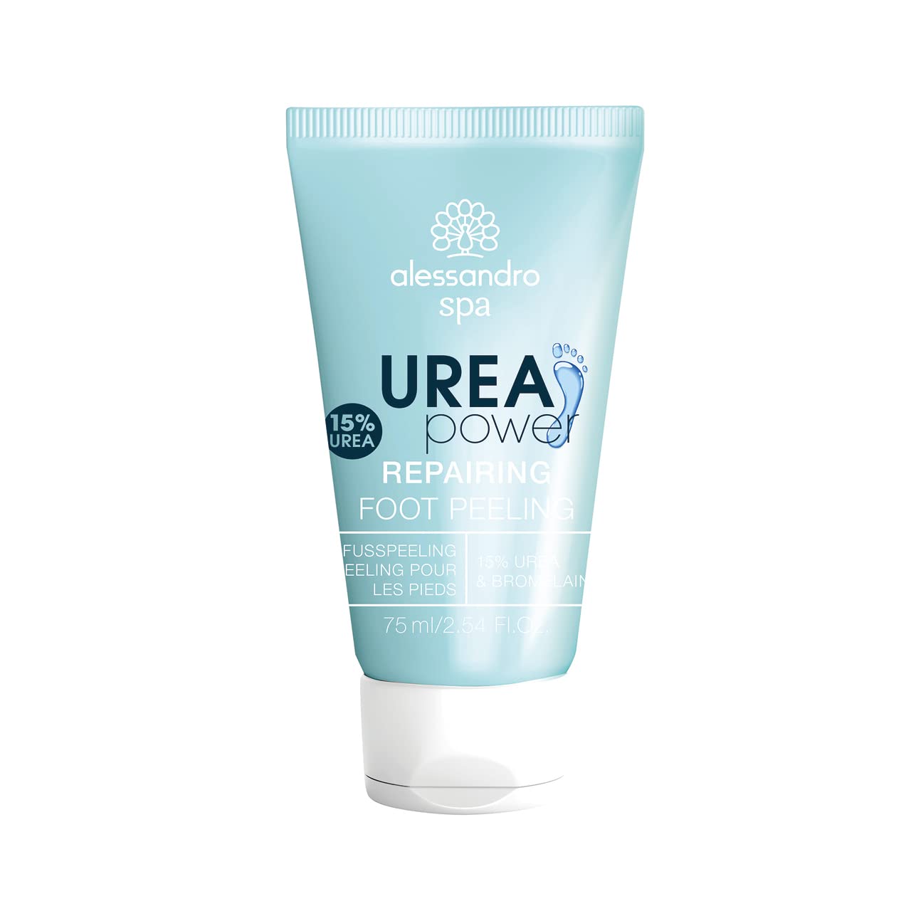 alessandro SPA Repairing Foot Peeling – Exfoliant enzymatique avec 15% d'urée et de bromélaine – Exfoliant enzyme douce pour la formation de callosités