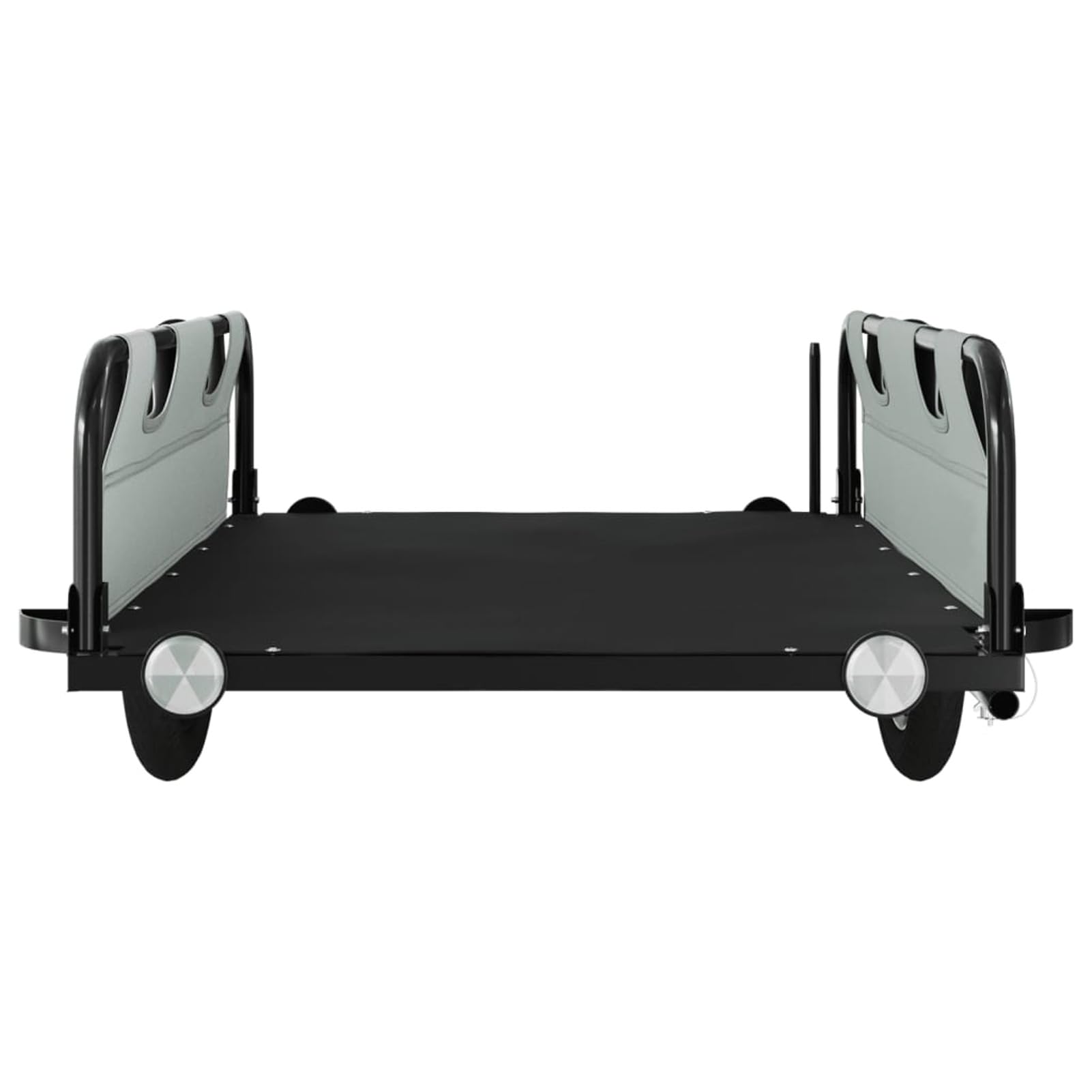 Remolque de Carga para Bicicleta Hierro y Tela Oxford Gris Carretilla De Obra Remolque Bicicleta