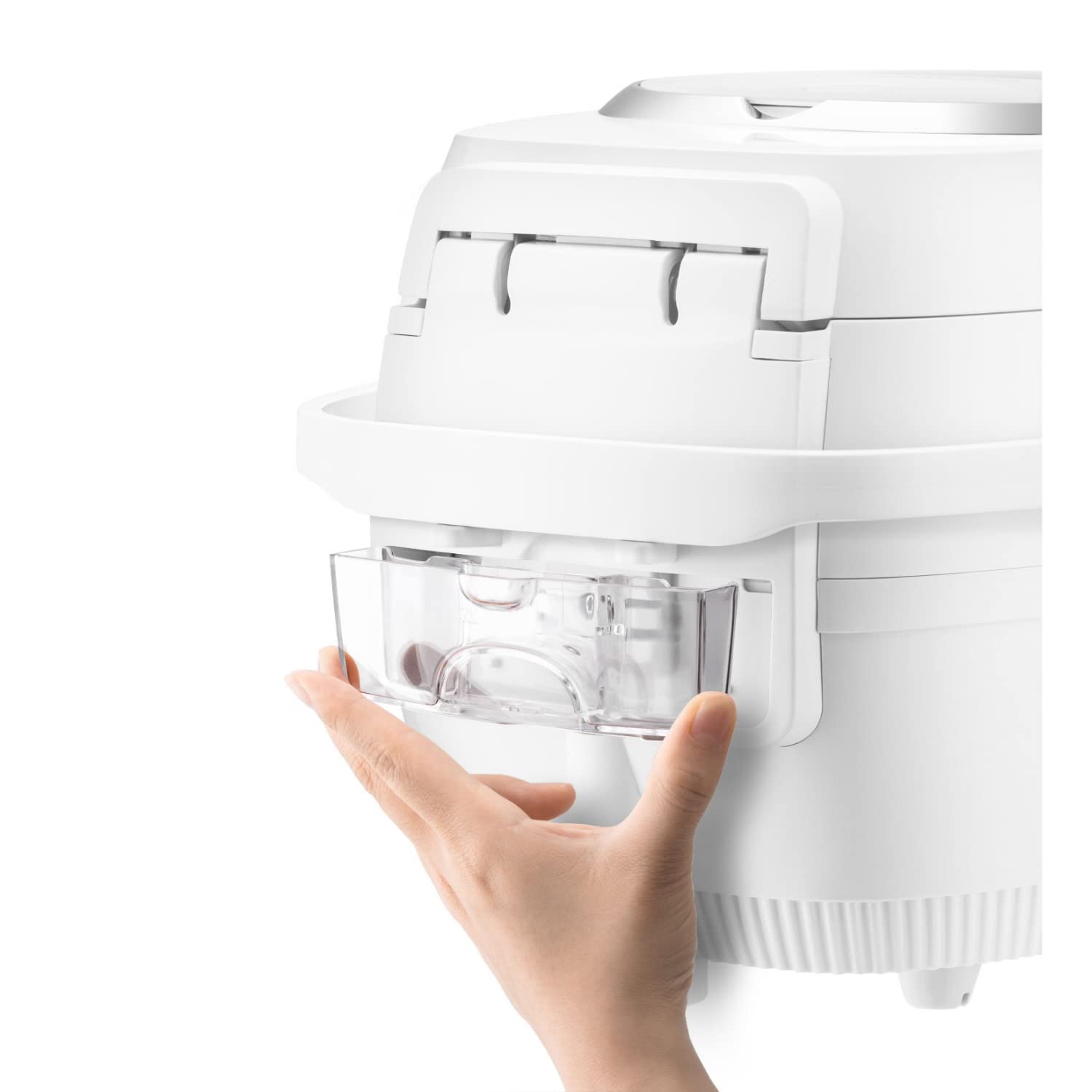 Cuckoo CR-1020F - Pentola interna antiaderente, funzione autoclean, capacità 1,8 l (10 porzioni) - 890 W - Bianco