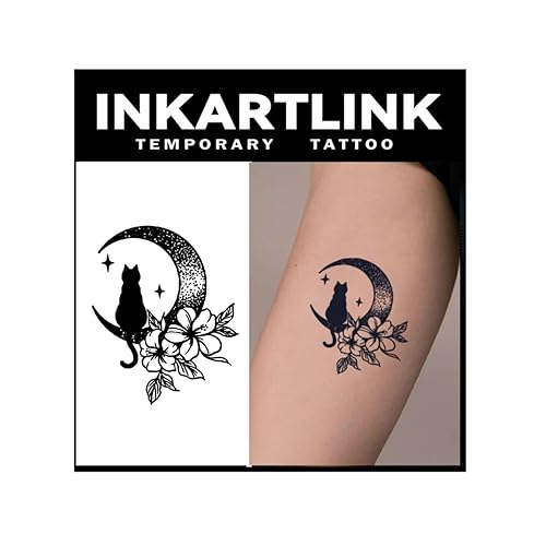 Miniatura 10 de INKARTLINK Tattoo Tech, 2 hojas de tatuajes semipermanentes extra grandes, tatuajes temporales para mujeres adultas, dura de 1 a 2 semanas,