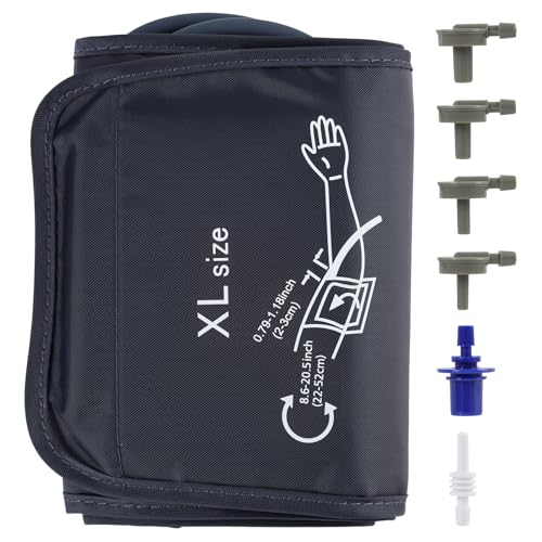Manguito Tensiometro, Manguito Presión Arterial de Brazo Grande Universal 22–52 cm, Brazalete Presión Arterial 6 Conectores Intercambiables, Cómodo y Preciso Mayoría Tensiómetros Digitales Domésticos