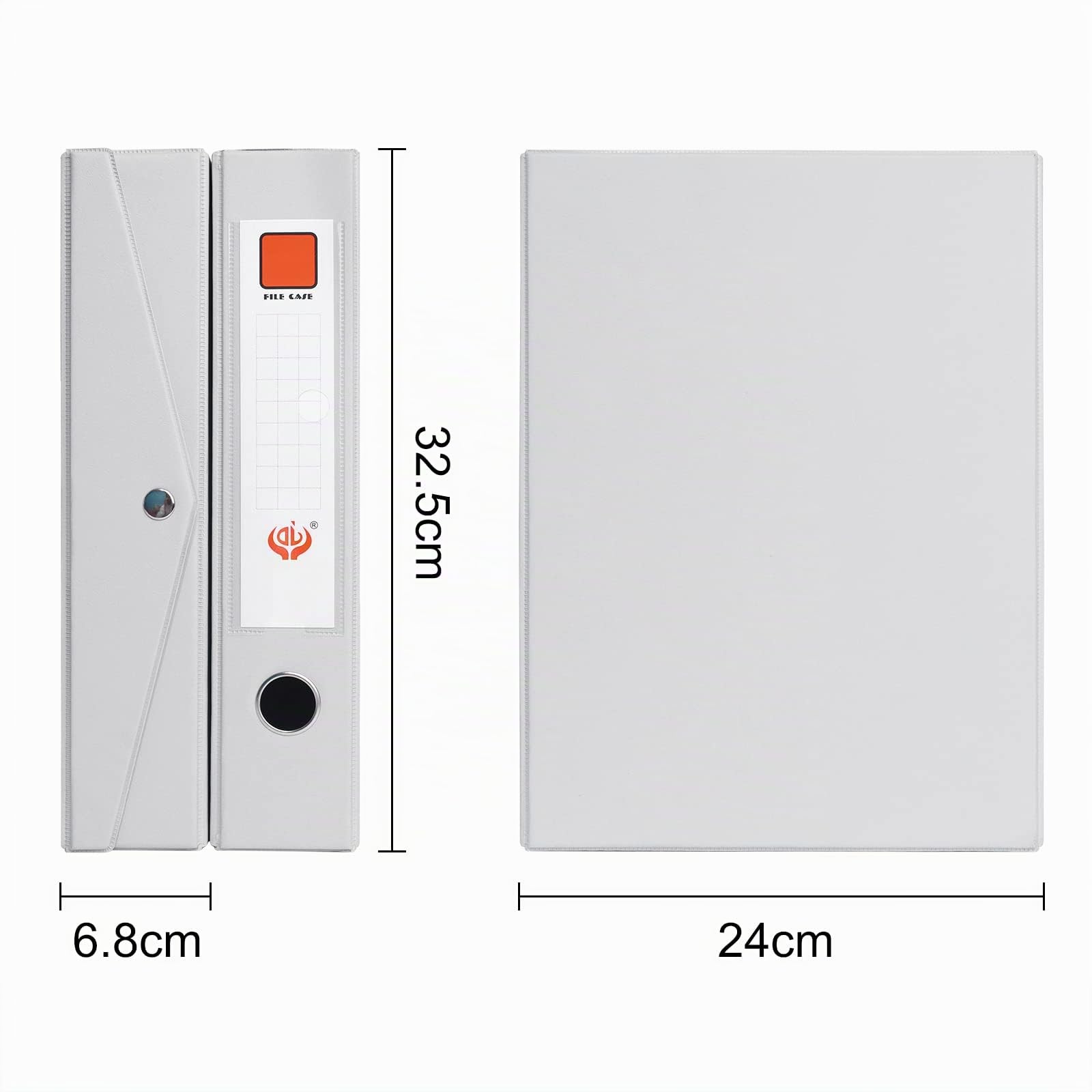 Cartella Progetti, Scatola Archivio A4 con Clip, Dorso da 68 mm, Cartelle Portadocumenti con Chiusura Magnetica per Ufficio Casa Scuola, Confezione da 2/Grigio