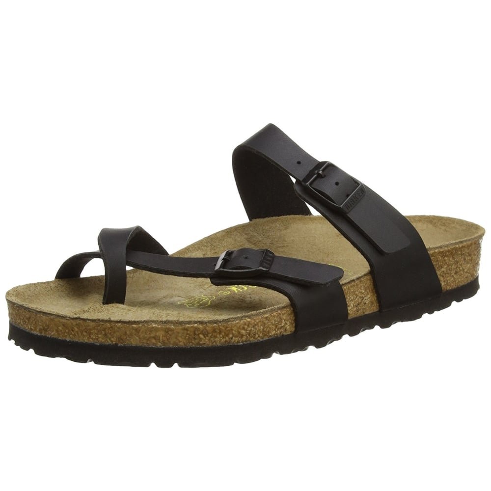 Women's Mayari Leather Thong Sandal,Black,EU Size 36 / Women's US Size 5-5.5