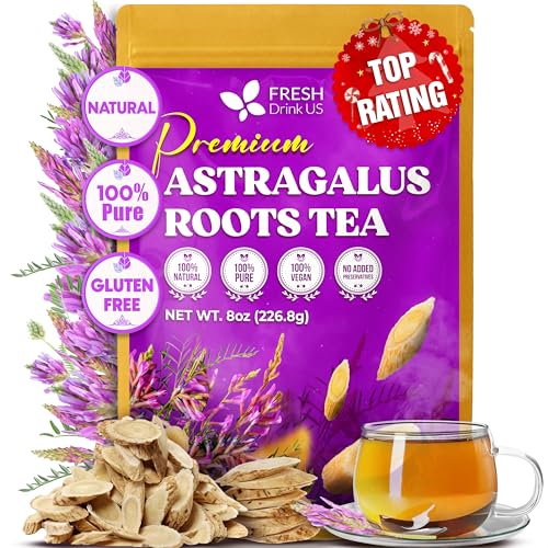 Image of FreshDrinkUS, Premium 8oz Dried Astragalus Root Slices - 100% Natural Astragalus Root for Herbal Tea & Traditional Beverages - Natural, Clean Cut, No Additives. No Preservatives. Vegan