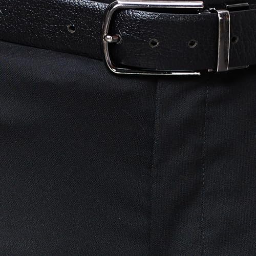 Image of Raymond Men Slim Fit Structure Pattern Polyester Blend Flat Front Formal Trouser