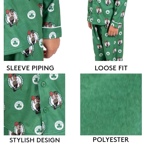Image of Ultra Game Youth NBA Official 2-Piece Super Soft Button Down Pajamas Set
