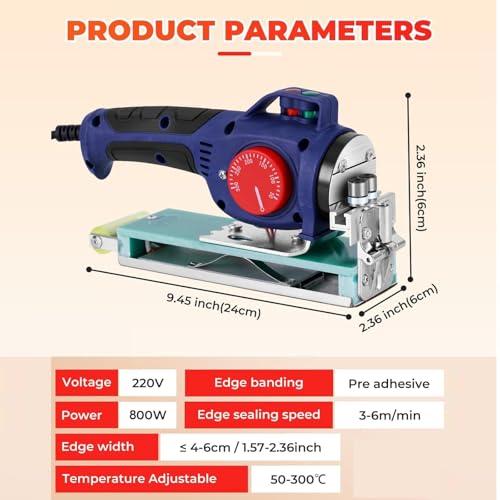 Canteadora termofusible portátil para cantos curvos en proyectos caseros de carpintería 6