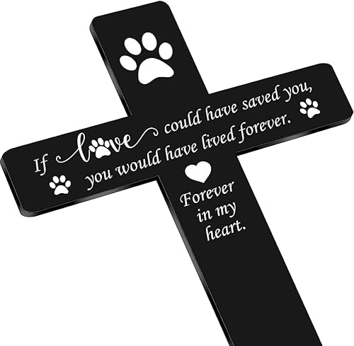 Miniatura 7 de CALIDAKA Estaca conmemorativa para tumbas para mascotas, placas conmemorativas de estaca de pérdida de mascotas para exteriores, decoración de