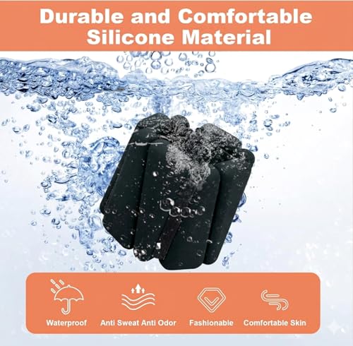 Image of Bodylastics Adjustable Ankle & Wrist Weights 4 lb Pair (2 lb Each) - Silicone, Sweat-Resistant for Arms & Legs - Perfect for Jogging, Walking, Physiotherapy, Cardio, Yoga & Strength Training