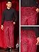Lars Amadeus Red Glitter Velvet Pants for Men's Metallic Zipper Button Party Straight Leg Shiny Velour Trousers 32