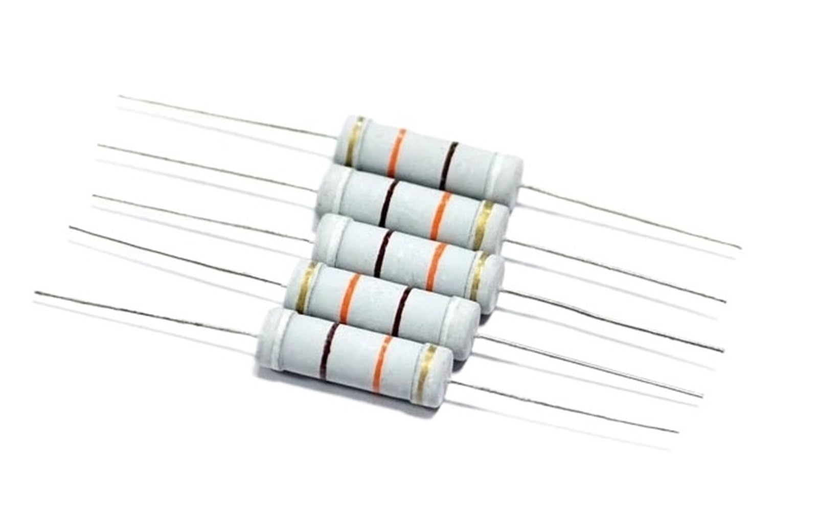 VKvmNYlxx 2W Carbon Film Resistor, 0R-10M, 5%, 2W, 100R, 220R, 1K, 1.5K, 2.2K, 4.7K, 10K, 22K, 47K, 100K, 100, 220, 2K, 4K, 7ohm, 20 Pcs per Lot(5.6M)