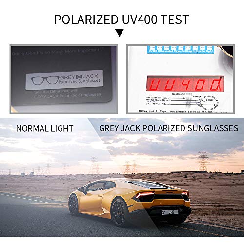 Image of grey jack Polarized Aviator Sunglasses lightweight Stylish Glasses for Men Women UV Protection S110102