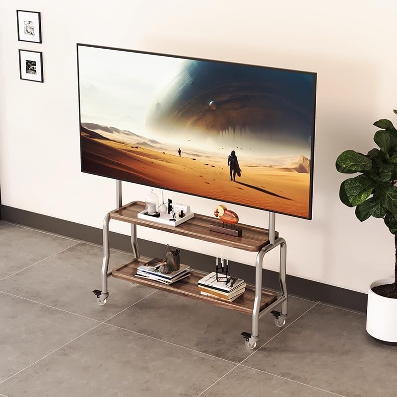 Soporte móvil para TV 43-75 pulg con ruedas, blanco miniatura 7