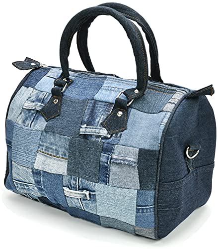 デニムバッグ レディース バッグ ミニボストン 2WAY ショルダーバッグ 大容量
