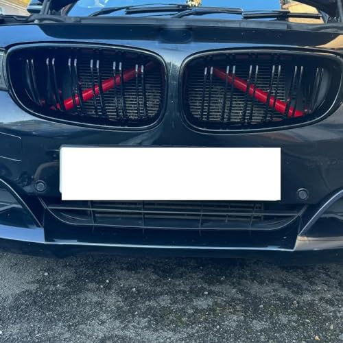 Image of Car Grill Inserts Trims for BMW 5 6 7 X1 X2 Series F07 F10 F11 F06 F12 F13 F01 F02 F03 F04 F48 F39 Grill Stripes Grille Inserts Stripes Wrap(Red)
