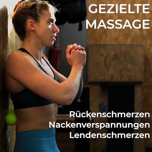 KALAHARI Massagebälle, Duoball, Faszienball und e-Book Übungen auf Deutsch - zur Selbstmassage, Faszientraining, Plantarfasziitis Entspannung, Fußmassage - Triggerpunkt für Rücken Beine Füße Hände