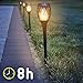 Everbeam P2 Solar Flickering Flame Torch Light - Automatic IP65 Waterproof Solar Tiki Lights with A Stunning Realistic Flame & Distinctive Lampshade - Quick No Tool Installation - 2 Pack