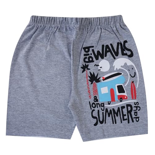 Image of T2F Boy's Printed Cotton Regular Fit Shorts(Pack of 5)