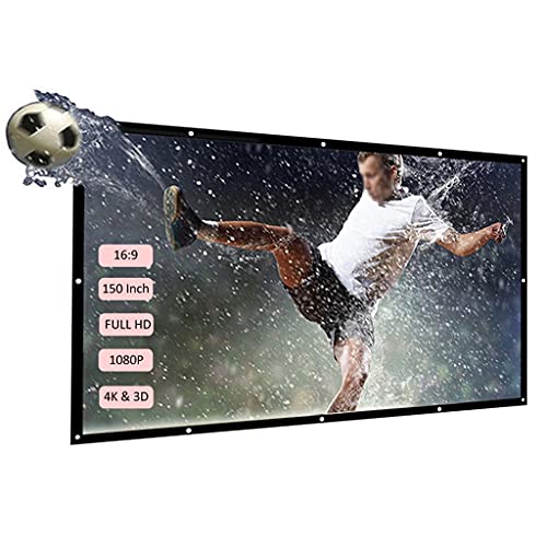 Pantalla de proyección portátil blanca de 150 pulgadas 16:9 miniatura 4