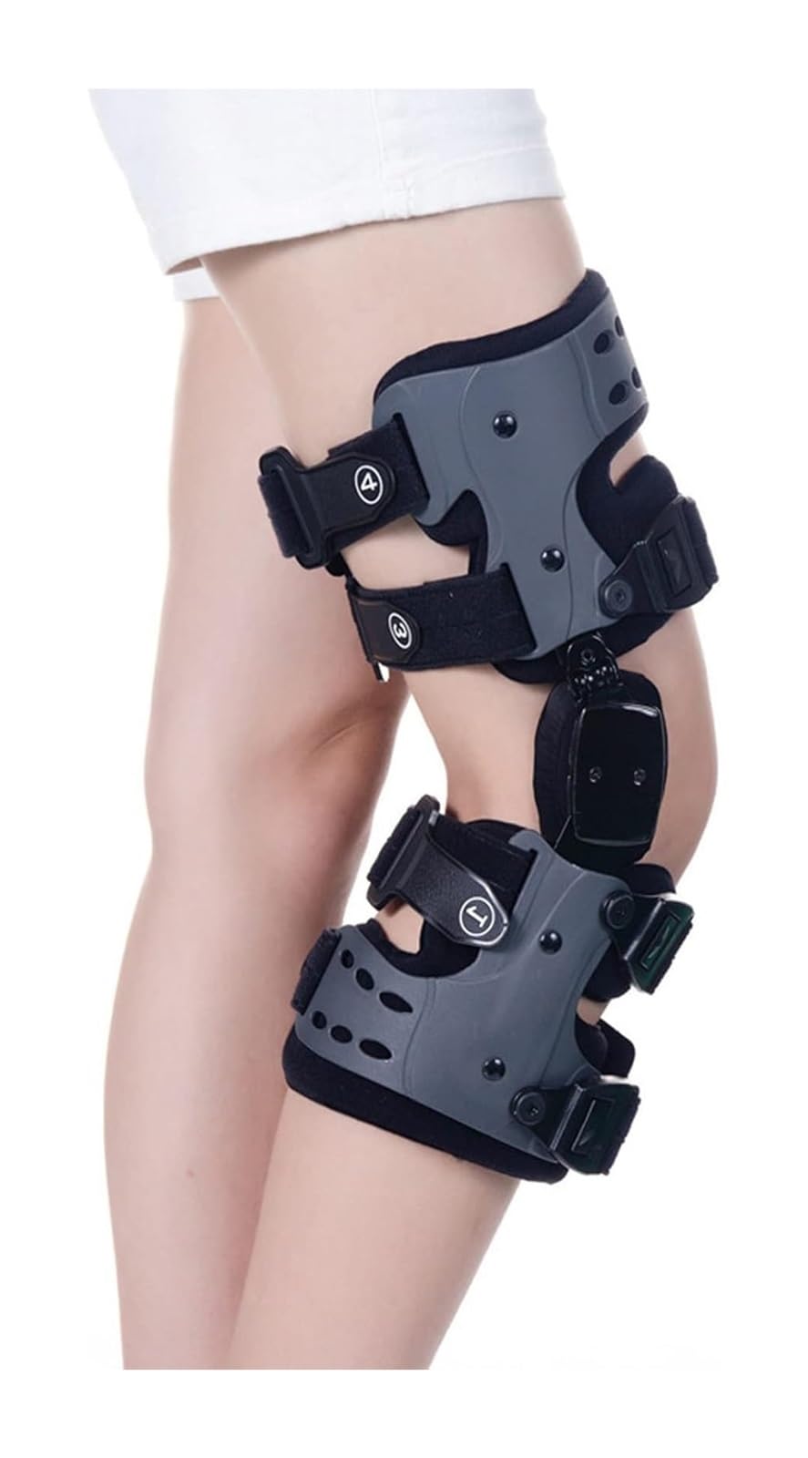 Ginocchiera Artrosi Articolata Regolabile - Stabilizzatore Ginocchio per Lesioni LCA LCL LCP, Post-Operatorio Sport Calcio