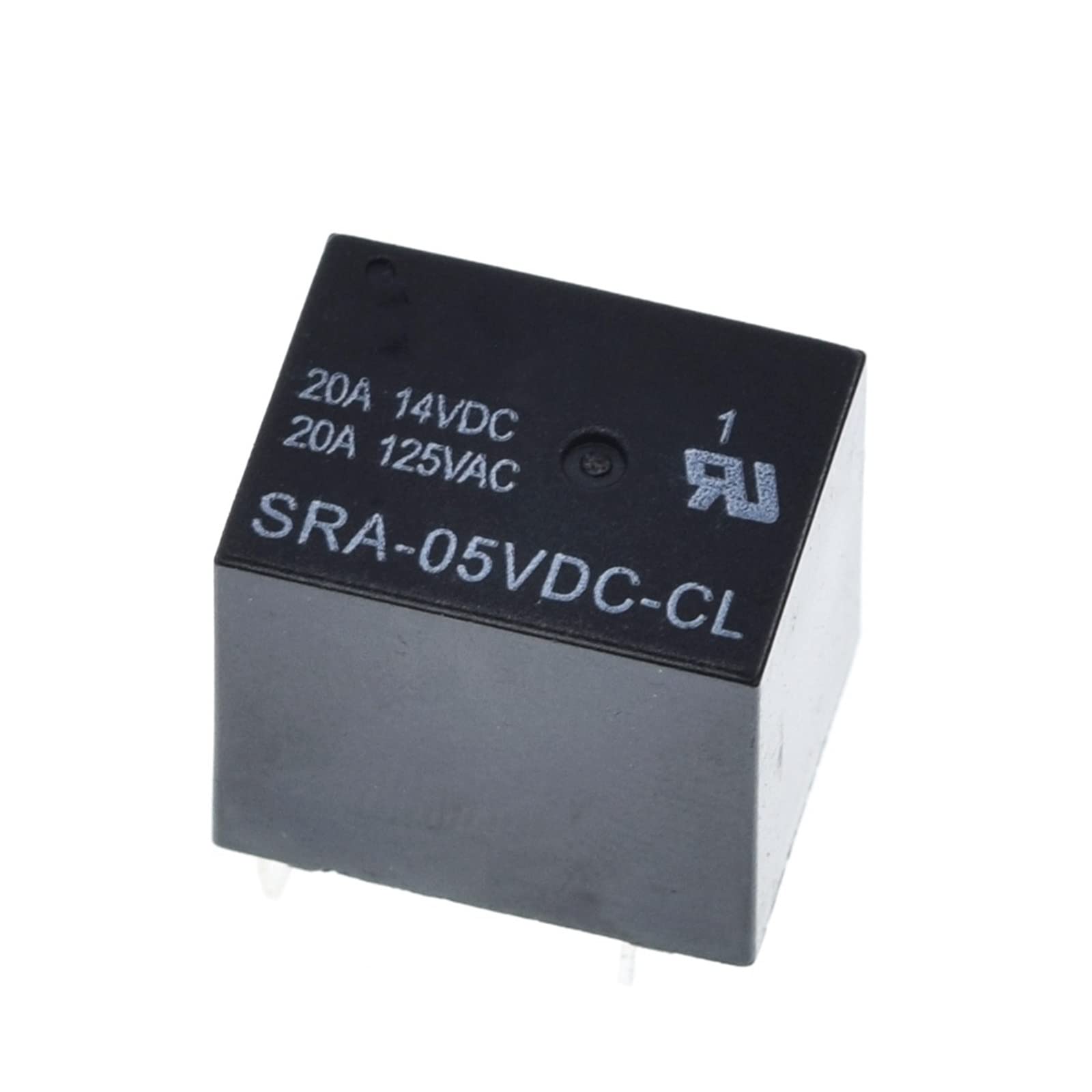 GJZIFGFWQ 5Pcs 5V 12V 24V 20A DC Power Relay SRA-05VDC-CL SRA-12VDC-CL SRA-24VDC-CL 5Pin PCB(Sra-05vdc-cl Black)
