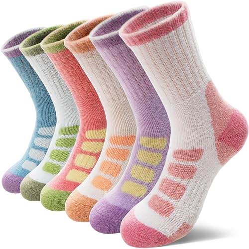 MOSEY KOSY 6 Paar Kinder Merino Wolle Wandersocken Jungen...
