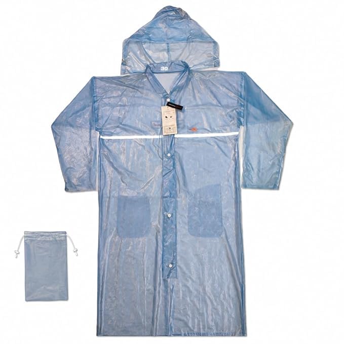 Packable Rain Poncho Waterproof with Carry Pouch Compact Raincoat with Hood for Men Women Ultra Light Rain Gear for Backpacking Trekking Travel Hiking Emergency Adults Unisex-image-35