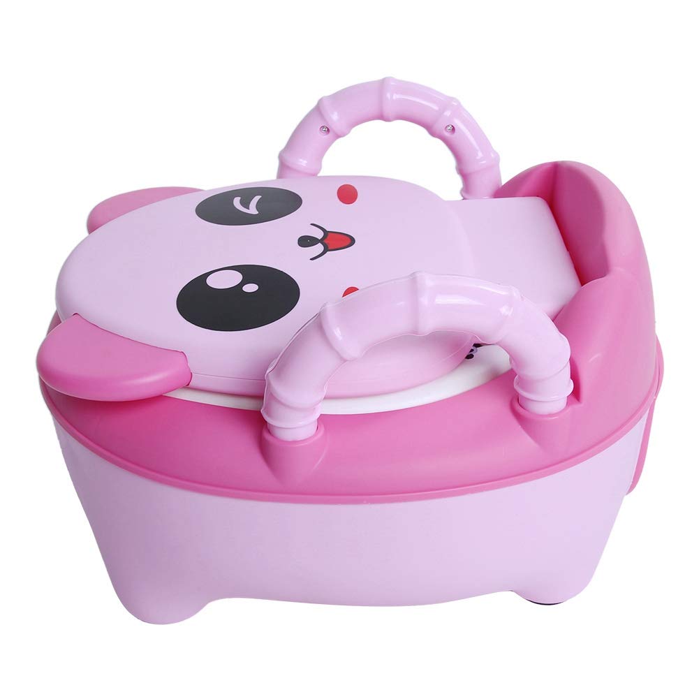 Simpatico Vasino per Bambini con Design Staccabile per Bambini Blu 14,2 X 9,1 X 12,2 Pollici (Roseo)