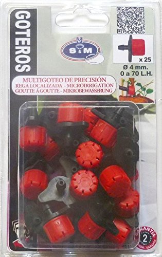 S&M 5 TE Microtubo 4 Mm Verbinder – Blister Mit 5 Stück, Schwarz, Für Tropfbewässerung