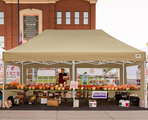 Image of ABCCANOPY Pop up Canopy Tent with Elegant Church Window 10X20,Beige