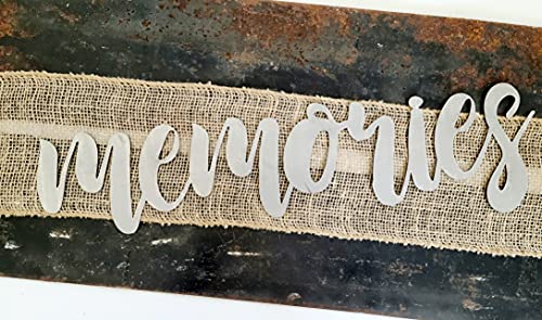 Steel Metal Script Word Art - Various Sizes And Finishes (Memories Small 17X4.25", Raw, Unfinished Steel) #TOP2
