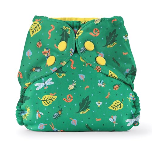 Image of Esembly Cloth Diaper Cover - Reusable Swim Diaper, Waterproof, Breathable - Adjustable Outer Layer Over Absorbent Inner for Blowout Protection - Outer Crawlers, Size 1 (7-17lbs)