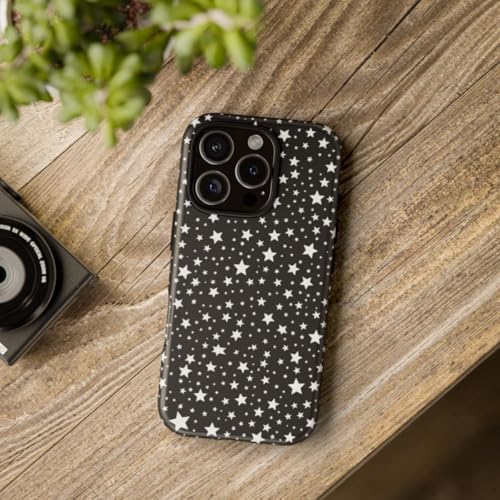 Coque rigide mate iPhone 16 Pro motif étoiles blanches - 4