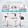VIVOHOME Portable Anti-Slip 4ft Adjustable Ballet Barre Bar with Beechwood, EVA Pad for Home Gym Double Stretching Freestanding Dance Equipment 330LBS Capacity Stable Pink