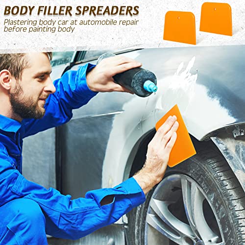 Image of Frienda 120 Pcs Body Filler Spreaders Plastic Tools for Automotive Applying Putties Glazes Caulks and Paint (3.5 x 2.6 x 3.9 in)