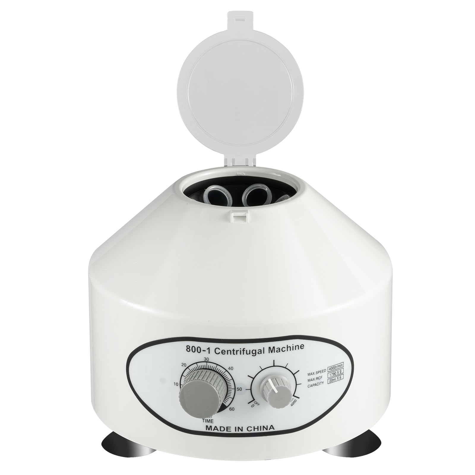 Centrifugadora de laboratorio de mesa 800-1 4000 rpm centrífuga 20 ml x 6 plasma sanguíneo, con velocidades ajustables y temporizador, para plasma y hospitales o químicos