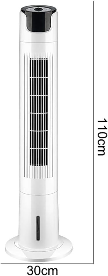 Tower Type Air Cooler Remote Air Purifier Silent Air Conditioner Air Purification Suitable for Living Room Bedroom Kitchen Etc White 110x30cm