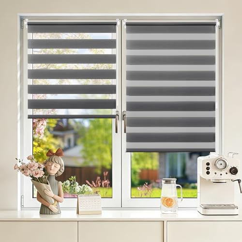 Grandekor Doppelrollo Klemmfix ohne Bohren 90x230 cm (Stoffbreite 90 cm) – Ansicht 8