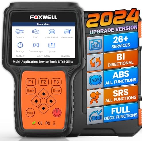 FOXWELL NT650 Elite Car Engine ABS SRS OBD2 Diagnostic Code Reader Full