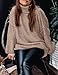 PRETTYGARDEN Women's 2025 Fall Turtleneck Oversized Sweaters Long Sleeve Chunky Knit Pullover Tops Winter Fashion Clothes (Khaki,Medium)