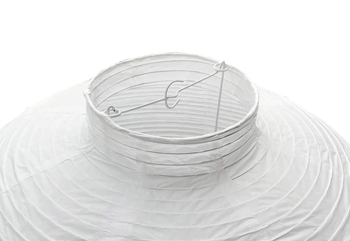 Lustre Papier Abat-jour Rond En Papier Blanc 20 Cm - Lanterne Pliable Pour Décoration Intérieur/extérieur - Mariage, Fête, Style Scandinave Décoration Mariage Anniversaire Bohème