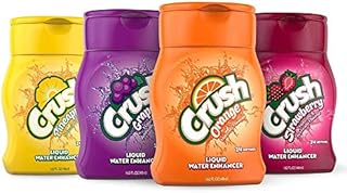 Crush, Variety Pack, Liquid Water Enhancer – New, Better Taste! (4 Bottles, Makes 96 Flavored Water Drinks) – Sugar Free, Zero Calorie