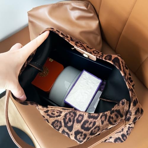 KJMYYXGS Leopard Print Tote Bag for Women Cheetah Purses Leopard Print Large Capacity Vintage Handbag4