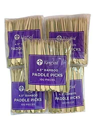 Bambou paddle picks Kingseal 4.5 inches pique apéritif bois écologique