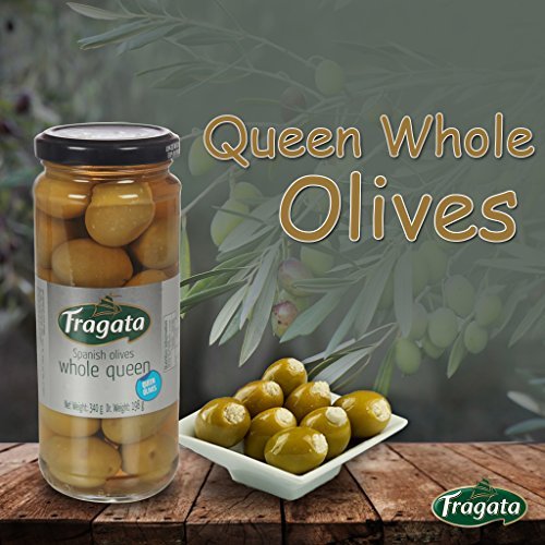 Fragata Pitted Black Olives 440g and Plain Queen Olives 340g (Combo Pack)-Olives for Pizzas and Salads - Image 8 thumbnail