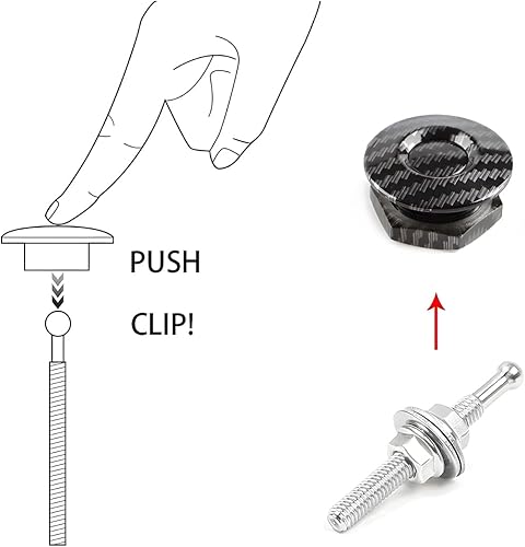 Miniatura 21 de 4 pines universales para capó de vehículo, clip de bloqueo de placa de matrícula de liberación rápida, kit de capó de botón, bloqueo rápido