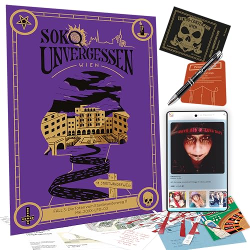 SOKO Unvergessen | Fall 3: DIE TOTEN VOM STADTWANDERWEG 11 - Krimispiel für Zuhause | Mordfall lösen Detektivspiel Rätselspiel | Krimispiel für 1-6 Personen | Tatort Escape Room Spiel ab 16 Jahren