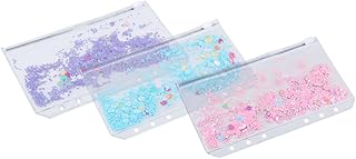 NUOBESTY 3Pcs Clipes Clipe Ins Bolsa Com Zíper Organizador De Documentos Sacos Zip Reutilizáveis Cartão De Visita Saco Com Zíper Saco De Armazenamento Bolsa De Documentos Rotulagem