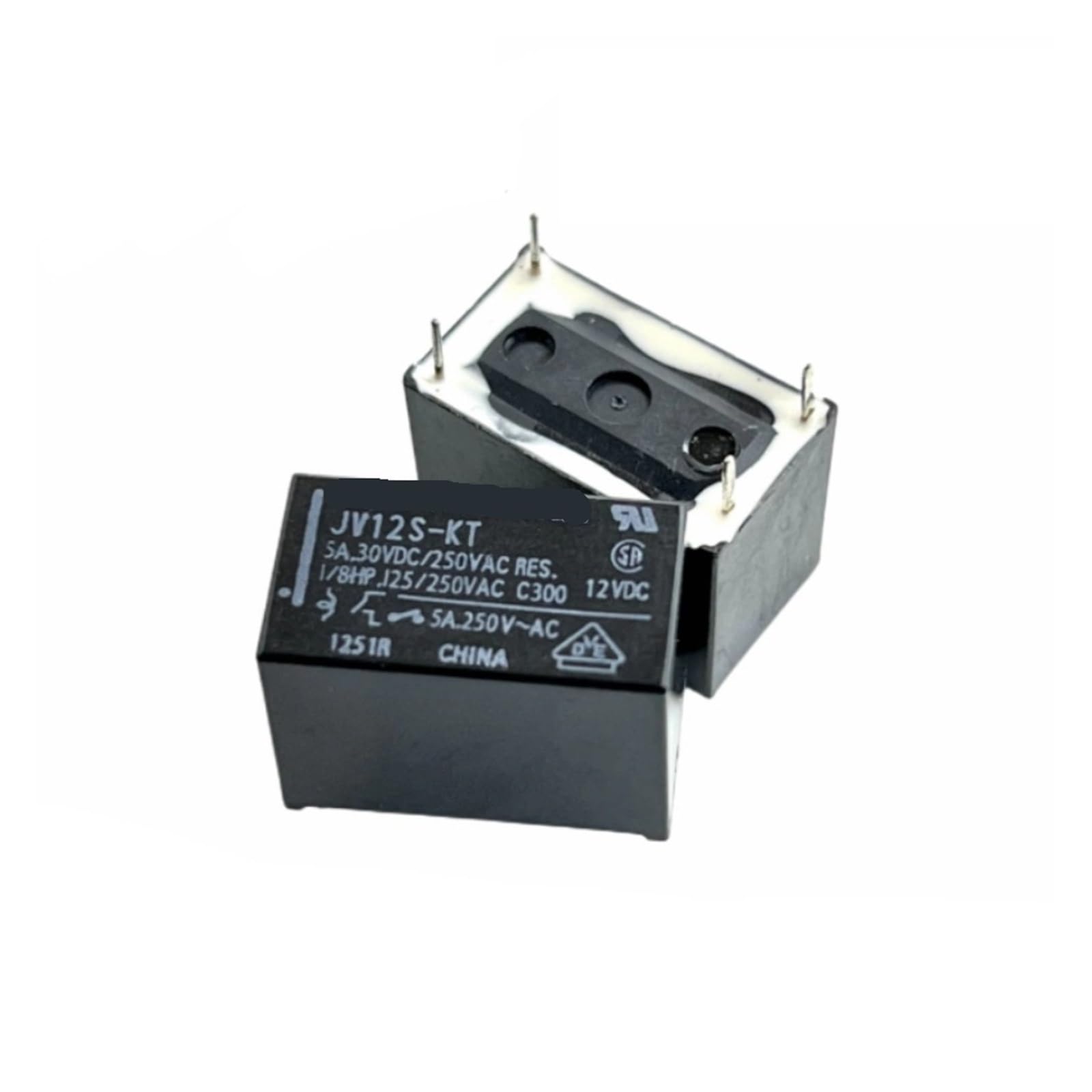 ICXLPMC 5pcs JV24S-KT 24VDC 4PINS 5A30VDC/250VAC 24VDC Power Relay